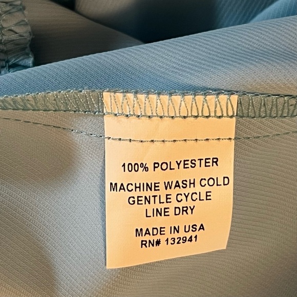 Amanda Uprichard x Revolve Ice Blue Wilma Midi Dress Tiered Ruffles Relaxed XL - Picture 12 of 16